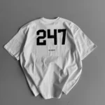 20/1 Penye Compack Baskılı Oversize Bisiklet Yaka Kısa Kol Yazlık T-shirt