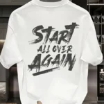 20/1 تيشيرت صيفي بأكمام قصيرة الأكمام بأكمام قصيرة مطبوع عليه طبعة كومباك كومباك أول أوفر