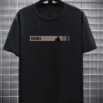 20/1 Penye Compack FUTRE Baskılı Oversize Kısa Kol Bisiklet Yaka T-shirt