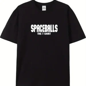 20/1 Penye Compack SPACEBALLS Erkek Baskılı Oversize Bisiklet Yaka Kısa Kol Yazlık T-shirt