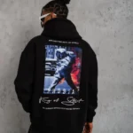 Erkek Astronot Baskılı Kapüşonlu Sweat