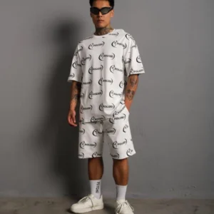 Erkek Baskılı İkili Şortlu Takım