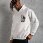 Erkek Baskılı Kapşonlu Sweat