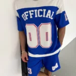 Erkek Şortlu Takım – Oversize İki İplik Kumaş, Ön & Arka Dijital Baskılı Tişört ve Lastikli Cepli Şort, Yazlık Günlük Spor Set