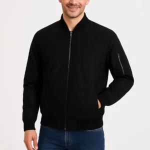 Erkek Bomber Mont Ceket – Fermuarlı, Kapitone İçi Astarlı, Su İtici Kumaş, Regular Fit, Uzun Kollu, Yandan Cepli, Bahar & Kış Rahat Günlük Stil