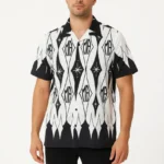 Erkek İki İplik Kumaş Dijital Baskılı Gömlek