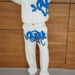 Erkek Kapüşonlu Eşofman Takım Graffiti Baskılı Oversize Rahat Kalıp, Kanguru Cepli, Streetwear Tarzında Premium Ürün 3 iplik Pamuklu