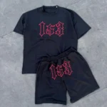 Erkek Nakış İşlemeli Şortlu Takım