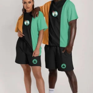 Erkek Nakışlı İkili Şort Takım - Çok Renkli