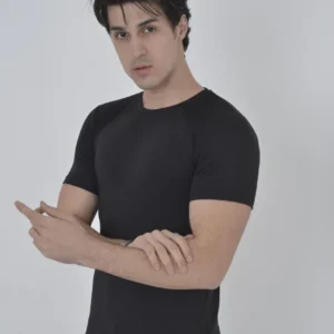 Erkek Omuz Fileli Slim Fit T-shirt