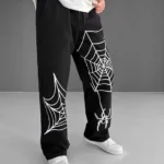 İki İplik Kumaş Örümcek Baskılı Esofman