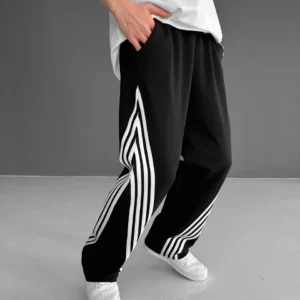 İki İplik Kumaş Şeritli Alt Esofman