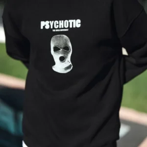 Kışlık Bisiklet Yaka Baskılı SweatShirt