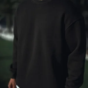 Kışlık Bisiklet Yaka Üç İplik Basic SweatShirt