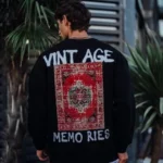 Oversize Bisiklet Yaka Üç İplik Baskılı SweatShirt