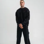 تي شيرت برقبة عريضة للجنسين برقبة عنق خاص مخيط بقذارة مغسول للجنسين