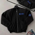 جاكيت بومبر من ستارك إندستريز - يغلق بسحاب، وجيوب، وأكمام طويلة، وبطانة مبطنة، وسترة مريحة للجنسين لفصلي الربيع والشتاء