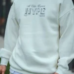 Üç İplik Bisiklet Yaka Baskılı SweatShirt