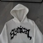 Kışlık Kapüşonlu Baskılı Oversize SweatShirt