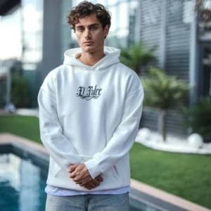 Üç İplik Penye Kapşonlu Baskılı SweatShirt