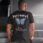 Erkek Bisiklet Yaka Baskılı Oversize T-Shirt