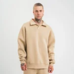 Unisex Double Oversize Patlı Yaka SweatShirt