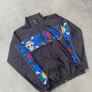 Unisex Fermuarlı Dijital Baskılı Rüzgarlik