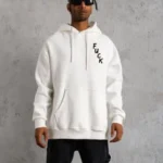 قميص سويت شيرت مطبوع بأكمام طويلة بقلنسوة للجنسين