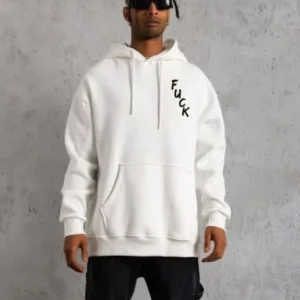 Unisex Kapşonlu Uzun Kol Baskılı Sweetshirt