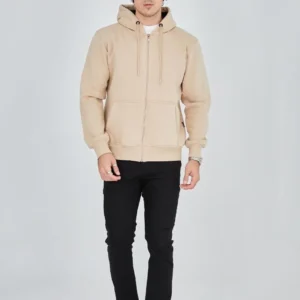 Unisex Tam Fermuarlı Kapşonlu SweatShirt