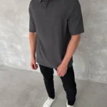 Yakalı Patlı Kısa Kol T-shirt