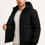 جاكيت بومبر جاكيت رجالي - قماش طارد للماء، بطانة مبطنة، بسحاب، شتوي (Kopya)