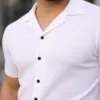 Erkek Waffle Kumaş Açık Yakalı Düğmeli Regular Fit Gömlek 2’li Set Siyah-beyaz Erkek Waffle Kumaş Açık Yakalı Düğmeli Regular Fit Gömlek 2’li Set Siyah-beyaz