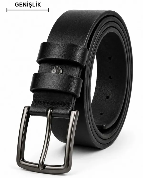 Erkek Hakiki Deri 4 Cm Klasik Kemer Metal Tokalı Günlük Ve Klasik Kullanım