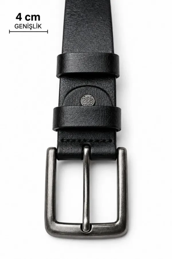 Erkek Hakiki Deri 4 Cm Klasik Kemer Metal Tokalı Günlük Ve Klasik Kullanım