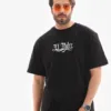 Erkek Kısa Kol Yazlık Tişört Bisiklet Yaka Baskılı Oversize T-shirt - Siyah Erkek Kısa Kol Yazlık Tişört Bisiklet Yaka Baskılı Oversize T-shirt - Siyah