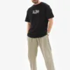 Erkek Kısa Kol Yazlık Tişört Bisiklet Yaka Baskılı Oversize T-shirt - Siyah Erkek Kısa Kol Yazlık Tişört Bisiklet Yaka Baskılı Oversize T-shirt - Siyah